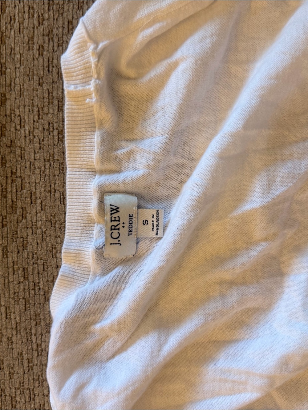 J. Crew White Lightweight Long Sleeve Sweater